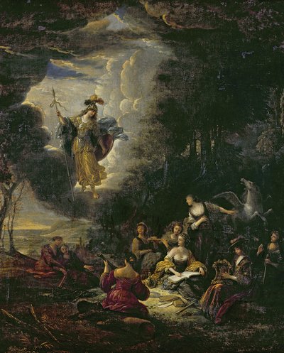 Athena Visiting the Muses by Jacob Willemsz de Wet or Wett